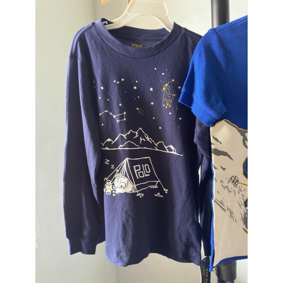 Polo RALPH LAUREN BOYS 6 POLO SHIRT T SHIRT  LOT OF 2 pcs SKI GRAPHIC,NWT new - Picture 4 of 6